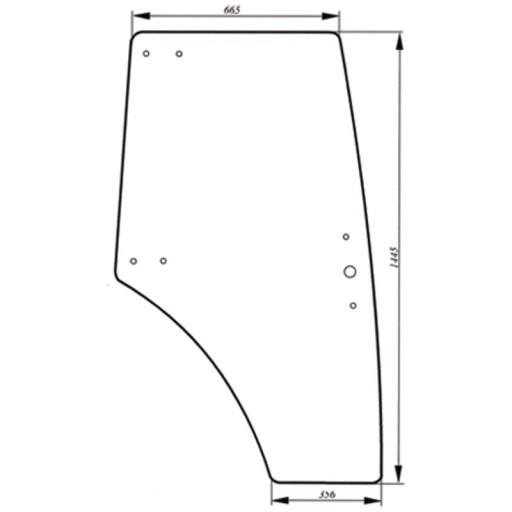 STEKLO KABINE desna VRATA NT ZETOR 4321 - 6341 - 7341