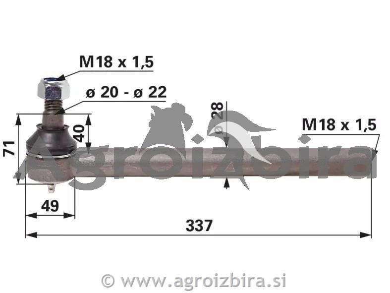ZGLOB VOLANA z osjo ZETOR FORTERRA CARRA