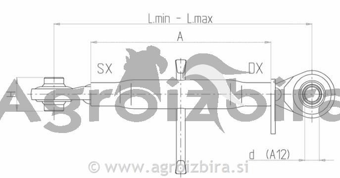 TOPLING ROČICA 19-19 L=510-735 mm
