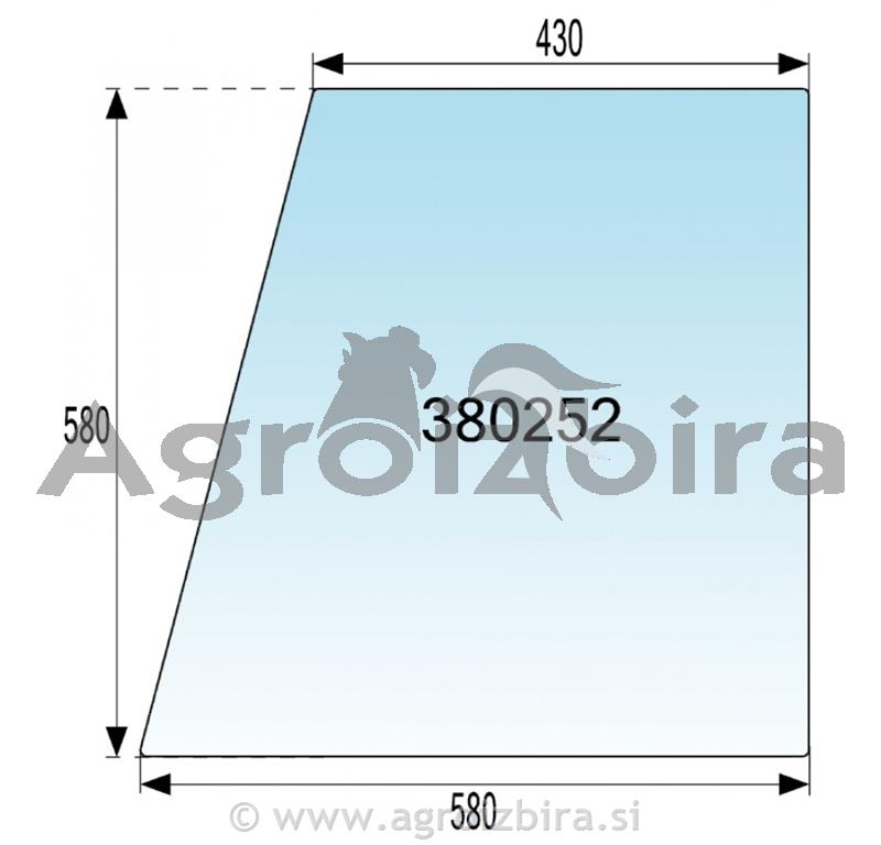 STEKLO KABINE VRAT ZGORNJE IMT 542/560