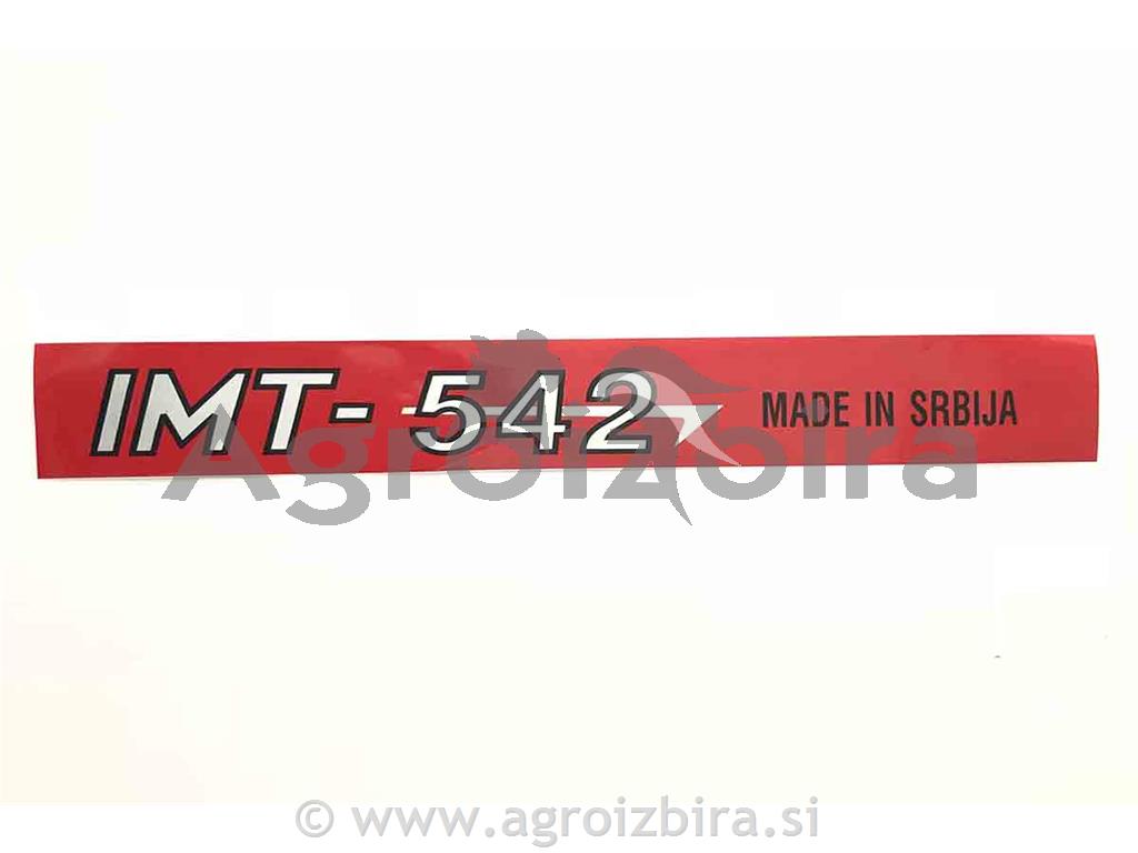 NALEPKA'' IMT 542 MADE IN SRBIJA''