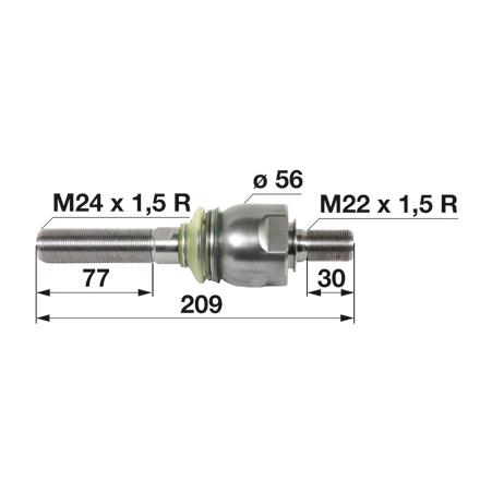 AKSIALNI ZGLOB M24x1.5D / M22x1.5D