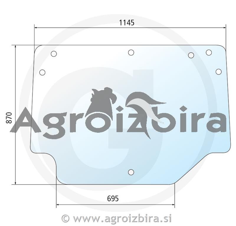 STEKLO KABINE ZADAJ zgoraj LANDINI BLIZZARD 65 kabina: BRIEDA CS21