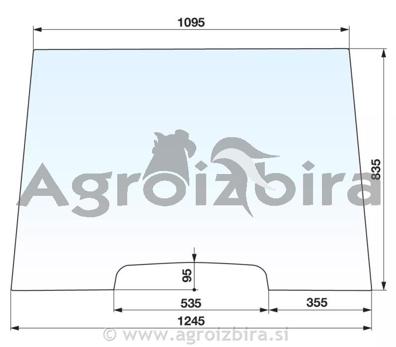 STEKLO KABINE PREDNJE MASSEY FERGUSON