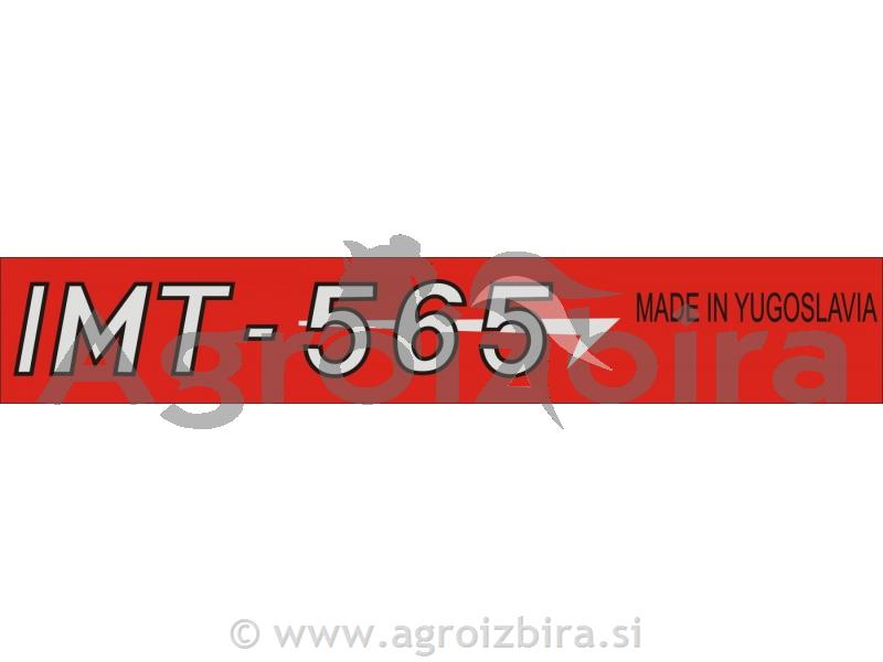 NALEPKA ''IMT 565 MADE IN YUGOSLAVIA''