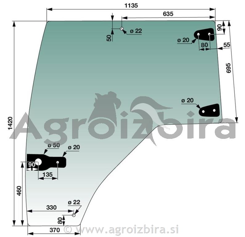 STEKLO KABINE LEVO MCCORMICK LANDINI
