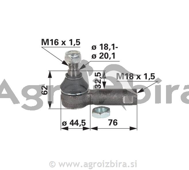 KONČNIK MASSEY FERGUSON m18x1,35 k20