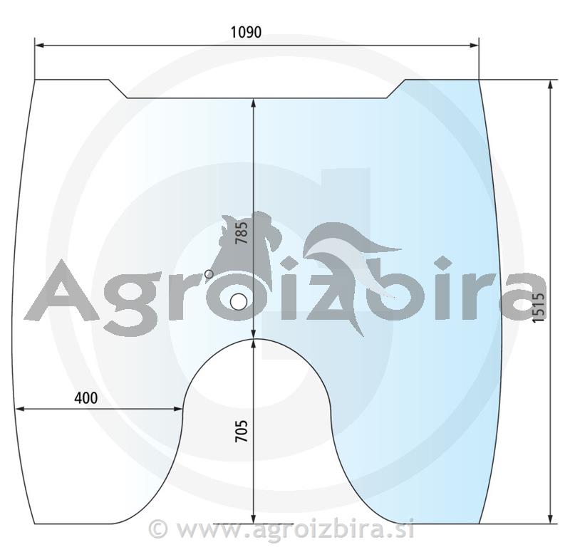 STEKLO KABINE SPREDAJ zgoraj MF - MASSEY FERGUSON 6714S
