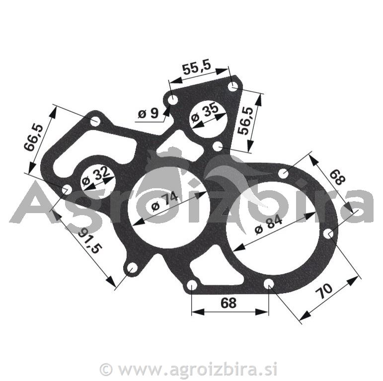 TESNILO ČRPALKE VODE MASSEY FERGUSON LANDINI JCB..