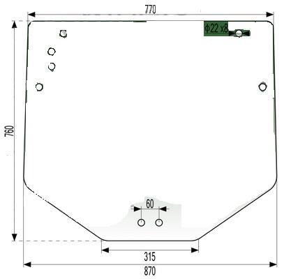 STEKLO KABINE ZADNJE FIAT KABINA CS30/31