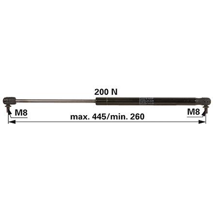 PLINSKI AMORTIZER L=445 F=200NCASE/STEYR