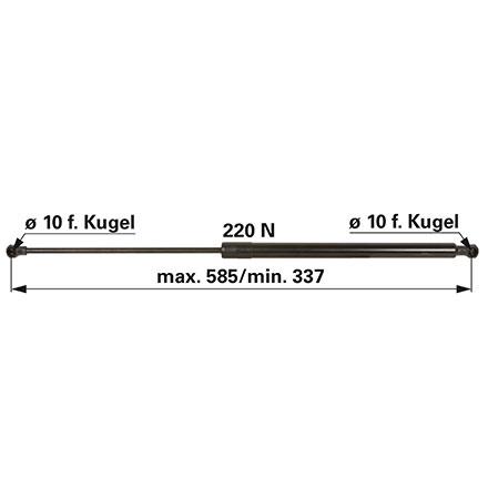 PLINSKI AMORTIZER L=585 F=220N