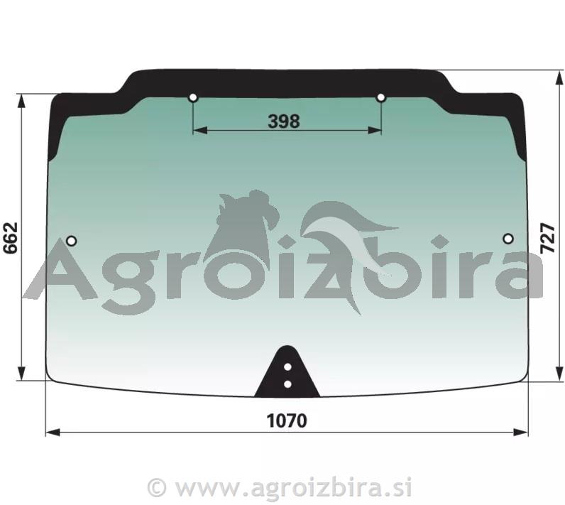 STEKLO KABINE SPREDAJ zgoraj (SE ODPIRA) STEYR - New Holland Case