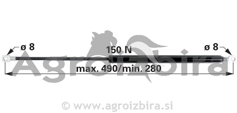 PLINSKI AMORTIZER L=486 F=200N STEYR CAS