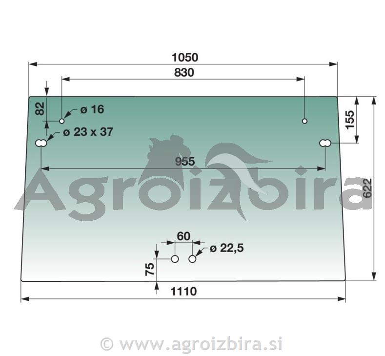STEKLO KABINE SPREDNJE STEYR 958 955...