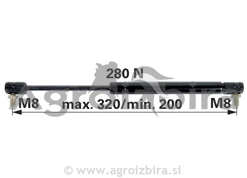 PLINSKI AMORTIZER L=320 F=280N STEYR