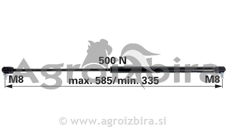 PLINSKI AMORTIZER L=585 F=500N