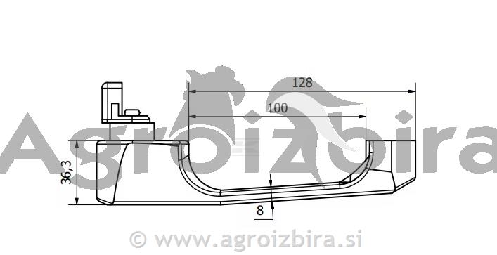 KLJUKA VRAT ZUNANJA L ali D case steyr