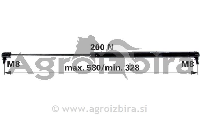 PLINSKI AMORTIZER L=580 F=200N