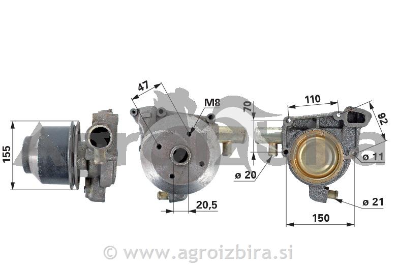 ČRPALKA VODE STEYR 8055A - 8055 Turbo WD 311.45