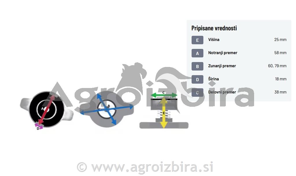POKROV HLADILNIKA STEYR 8095 8065 8075