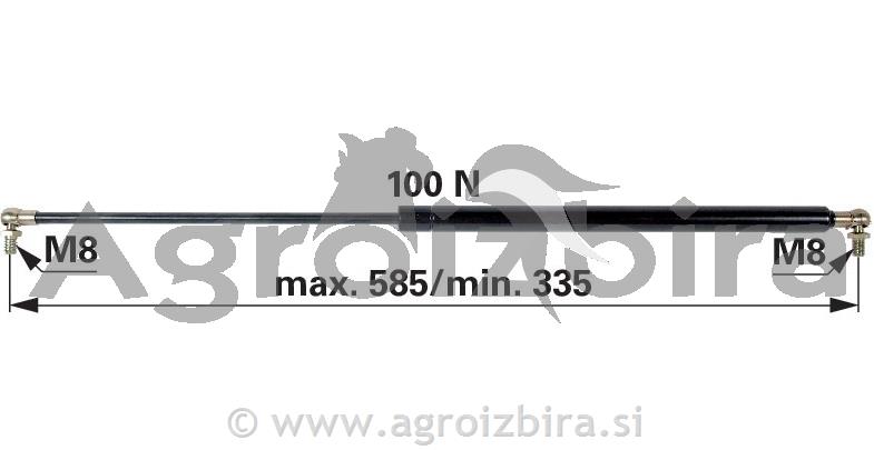 PLINSKI AMORTIZER L=585 F=100N