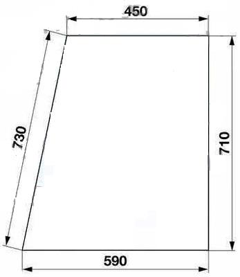 STEKLO KABINE VRAT ZGORAJ L/D FENDT