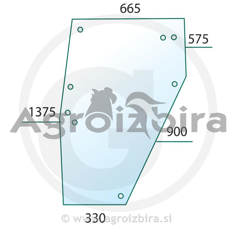STEKLO KABINE VRAT LEVO DX 4.50