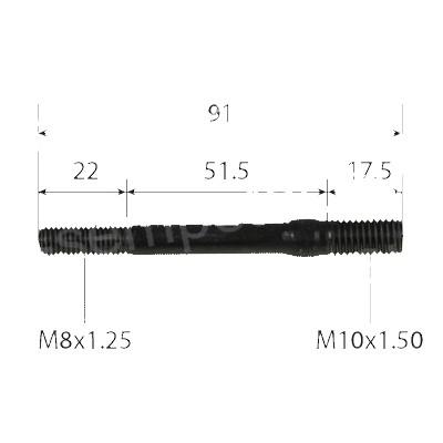 VIJAK STOJNI KOLEKTORJA M8x1.25mm