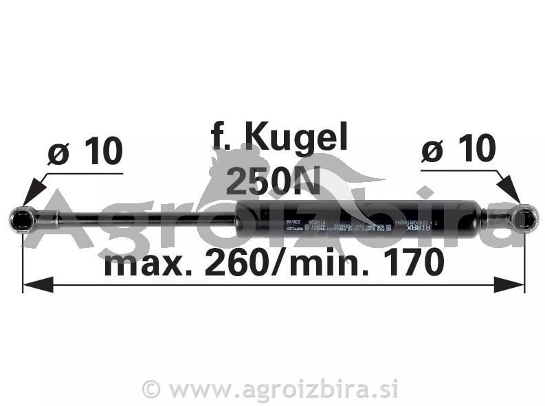 AMORTIZER KABINE L=260 F=250N JOHN DEERE