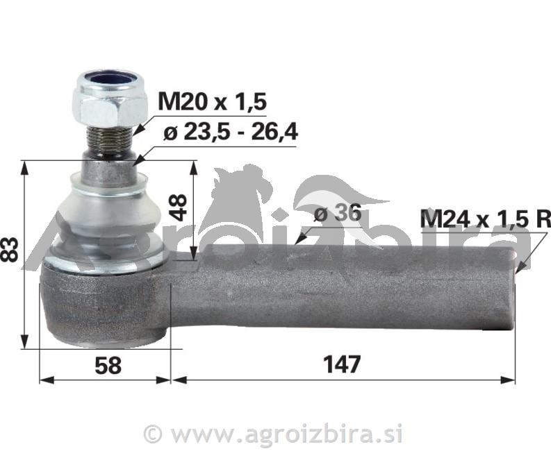 KONČNIK JOHN DEERE M24 X 1,5 K23,7-26