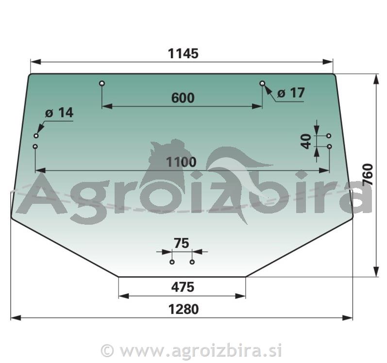 STEKLO KABINE ZADAJ zgoraj JD 6200