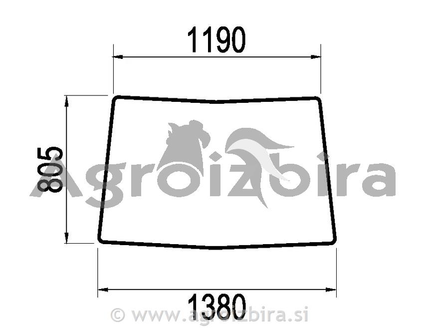 STEKLO KABINE SPREDNJE JOHN DEERE