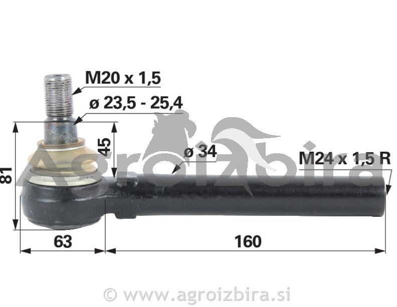 ZGLOB VOLANA M24x1.5mm K24mm D