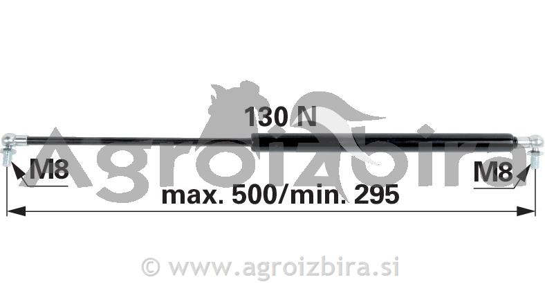 AMORTIZER KABINE L=500 F=130N JD