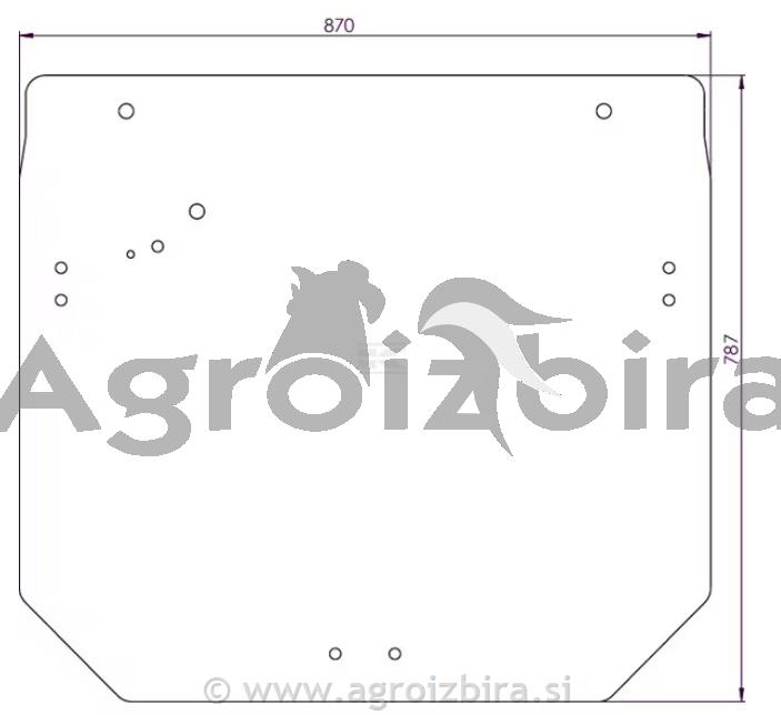 STEKLO KABINE ZADAJ zgoraj john deere