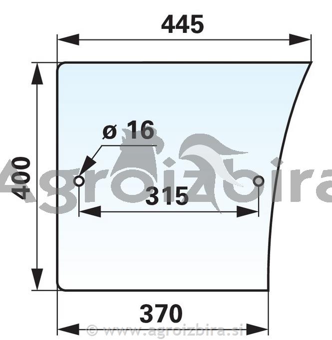 STEKLO KABINE VRAT spodaj L+D JD