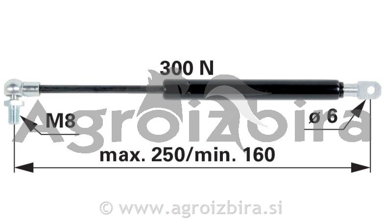 PLINSKI AMORTIZER l=250 f=300n